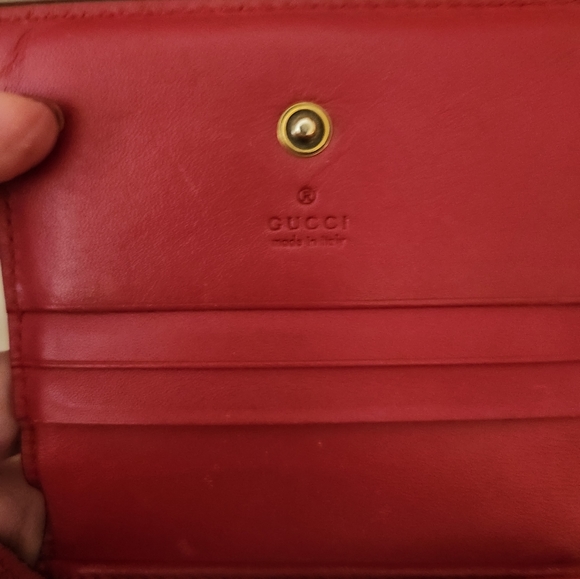 Gucci GG Supreme Monogram Cherry Embellished Card Case Wallet - Picture 9 of 10